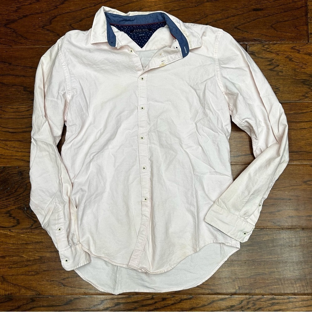 Zara man‎ cotton slim fit dress shirt